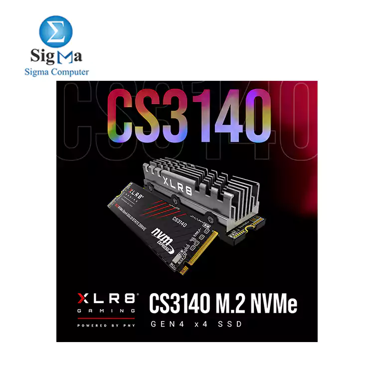 PNY XLR8 CS3140 1TB M.2 NVMe Gen4 x4 Internal Solid State Drive  SSD  3D Flash Memory